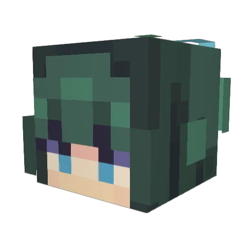MaoMiu Minecraft avatar head, 3D render