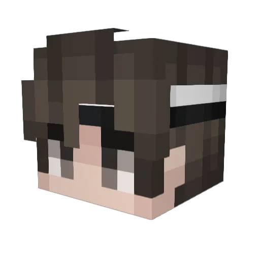 MaoPie Minecraft avatar head, 3D render