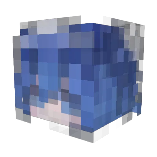 MaoYou_i Minecraft avatar head, 3D render