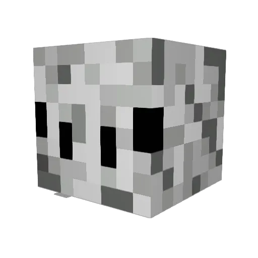 MaoZhao Minecraft avatar head, 3D render