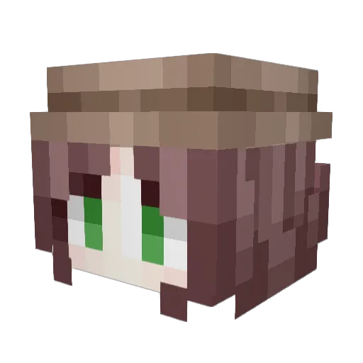 Maogege Minecraft avatar head, 3D render