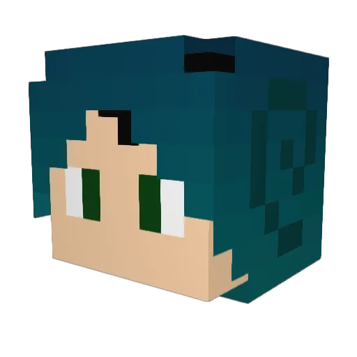 Maomao1210 Minecraft avatar head, 3D render