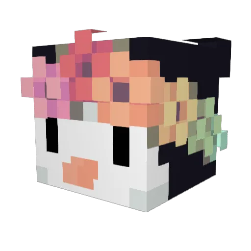Maomite Minecraft avatar head, 3D render