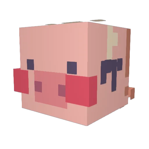 MaoniK Minecraft avatar head, 3D render