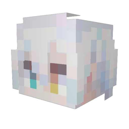 Maoqiu09 Minecraft avatar head, 3D render