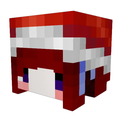 Maorange Minecraft avatar head, 3D render