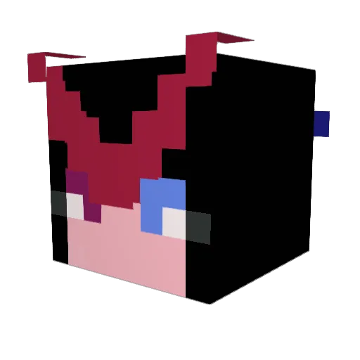 Maoroud Minecraft avatar head, 3D render