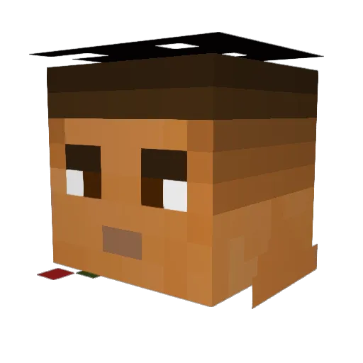 MaotakA Minecraft avatar head, 3D render