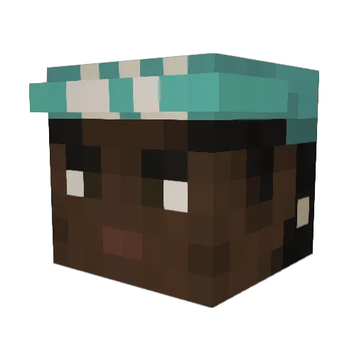 MaotoSaki Minecraft avatar head, 3D render