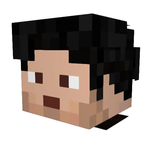 MaoxP Minecraft avatar head, 3D render