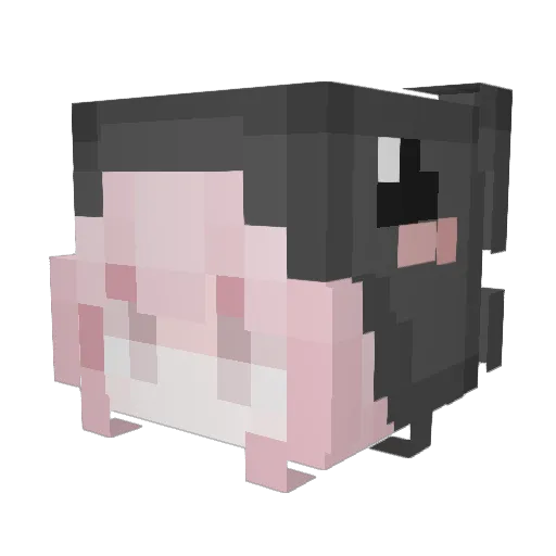 Maoxilu Minecraft avatar head, 3D render