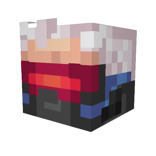 Maoya123 Minecraft avatar head, 3D render