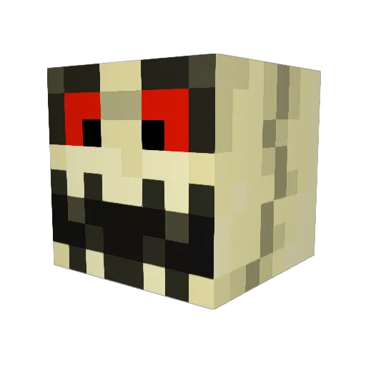 Maoyo Minecraft avatar head, 3D render