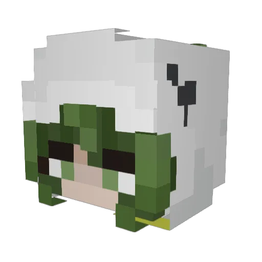 MapKun Minecraft avatar head, 3D render