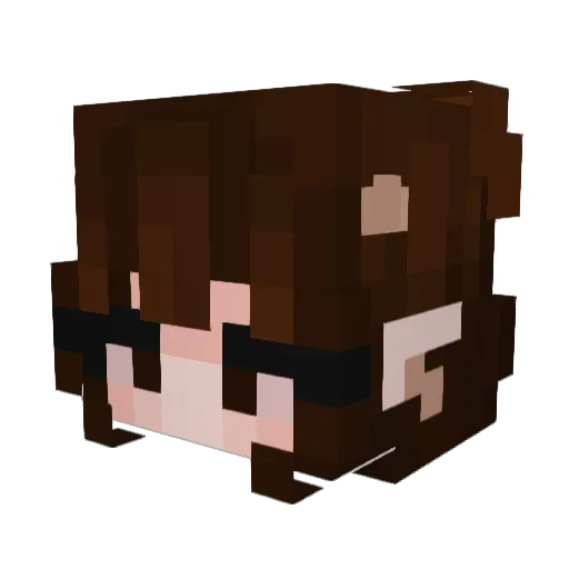 MapandaC Minecraft avatar head, 3D render