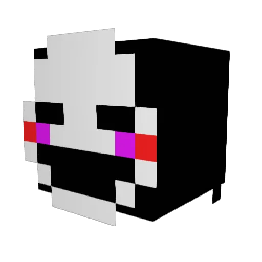 Maped_YT Minecraft avatar head, 3D render