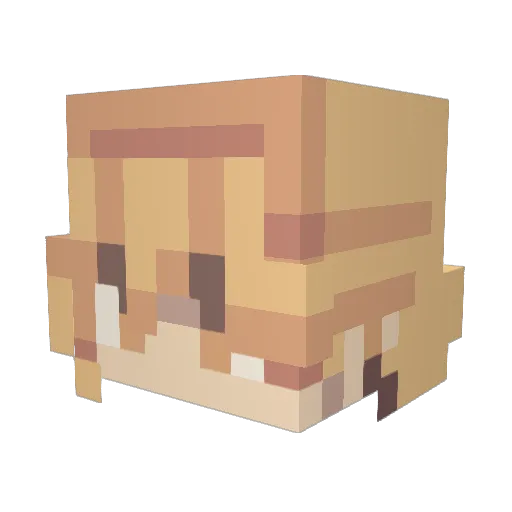 Mapi0924 Minecraft avatar head, 3D render