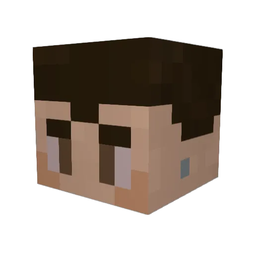 Mapker Minecraft avatar head, 3D render