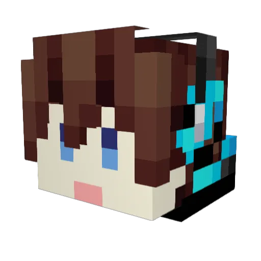 Maple0916 Minecraft avatar head, 3D render