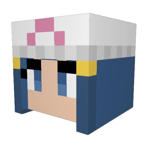 MapleBeard Minecraft avatar head, 3D render
