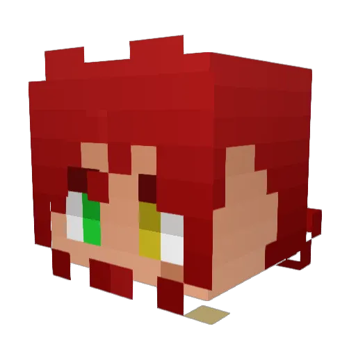 MapleMonarch Minecraft avatar head, 3D render