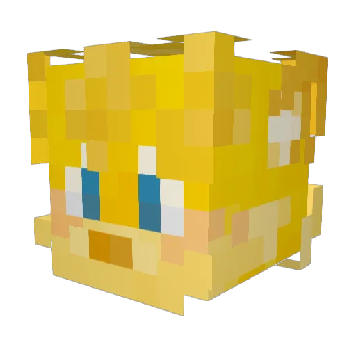 MapleMuffins2 Minecraft avatar head, 3D render