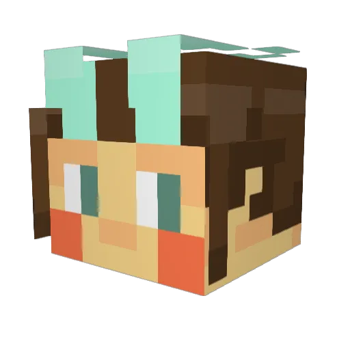 MapleVox Minecraft avatar head, 3D render