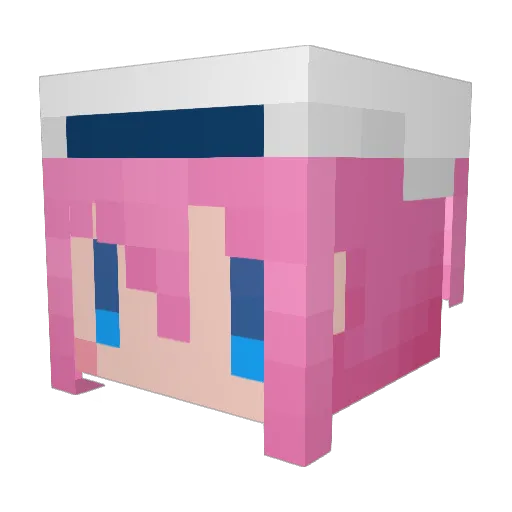 Maple_Monaka Minecraft avatar head, 3D render