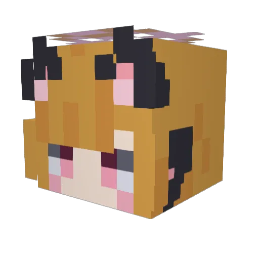 Maple_lan Minecraft avatar head, 3D render