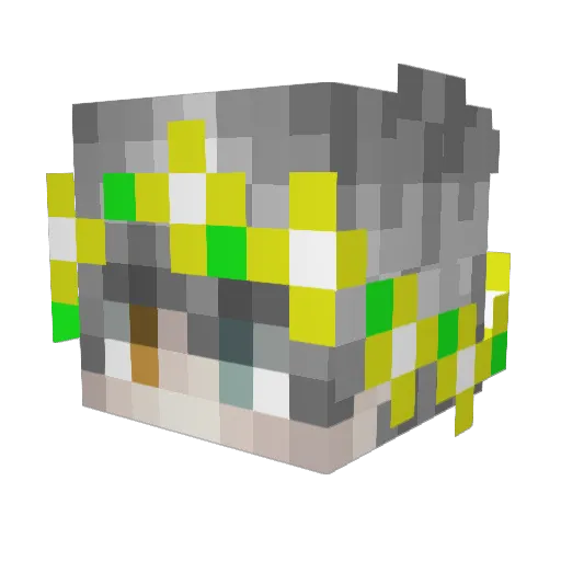 Maplefriends Minecraft avatar head, 3D render
