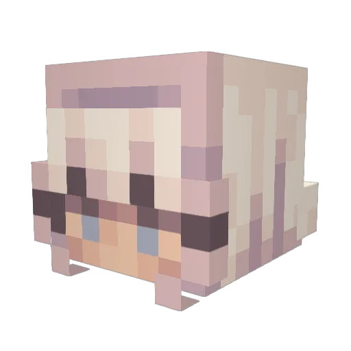 Maplemocha Minecraft avatar head, 3D render