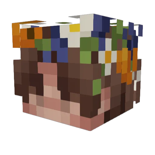 Maplery Minecraft avatar head, 3D render