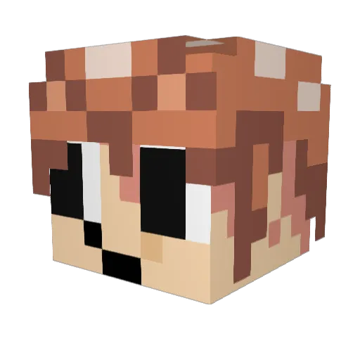 Maplesz Minecraft avatar head, 3D render