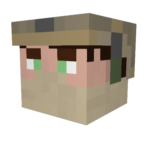 Mapper_Gann Minecraft avatar head, 3D render