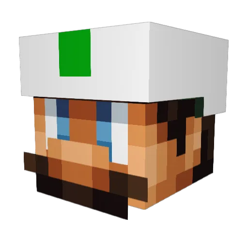 Mapple127 Minecraft avatar head, 3D render