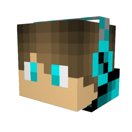Mapramix Minecraft avatar head, 3D render