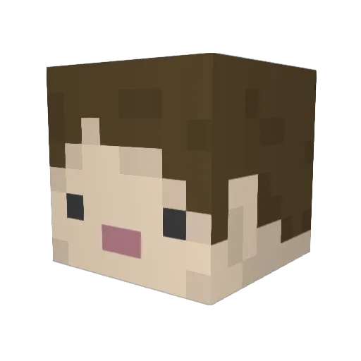 Mapson Minecraft avatar head, 3D render