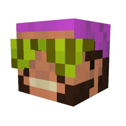 Maptain_Cullet Minecraft avatar head, 3D render