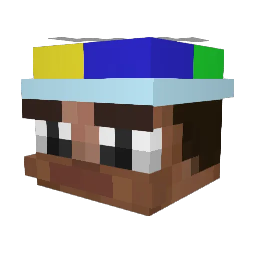 Maqlek Minecraft avatar head, 3D render