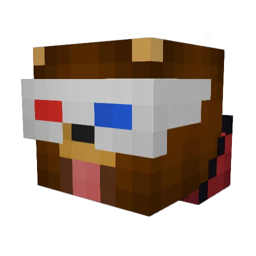 Maqohs Minecraft avatar head, 3D render