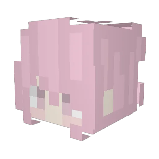 Maquiq Minecraft avatar head, 3D render