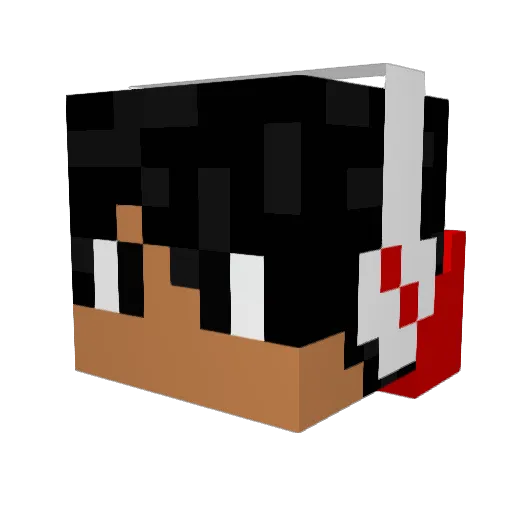 MaquitoGamer Minecraft avatar head, 3D render