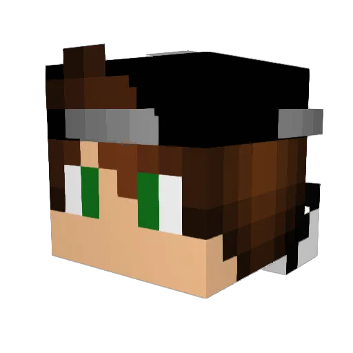 Mar1ek Minecraft avatar head, 3D render