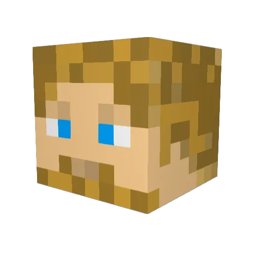 Mar1o97 Minecraft avatar head, 3D render