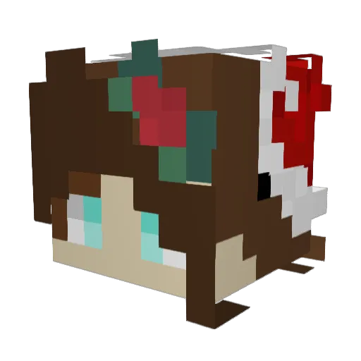 Mar1u3_ Minecraft avatar head, 3D render