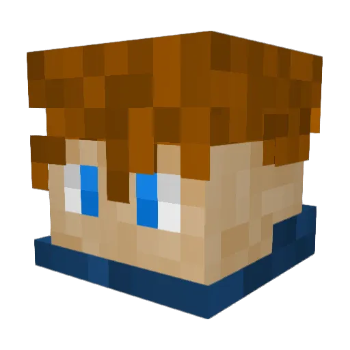 Mar25lon Minecraft avatar head, 3D render