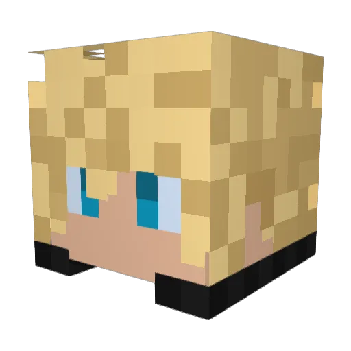 Mar3482 Minecraft avatar head, 3D render