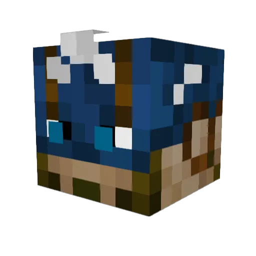 MarFeDo Minecraft avatar head, 3D render