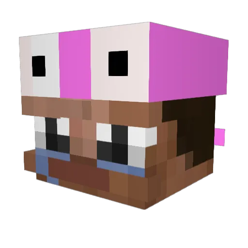 MarMil Minecraft avatar head, 3D render