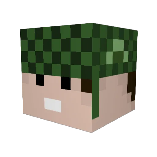 MarQuisJackson23 Minecraft avatar head, 3D render